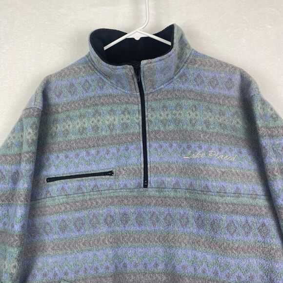 Vintage SCI Ski Country Imports Sweater XL Adult Blue Geometric Pullover - Picture 3 of 9